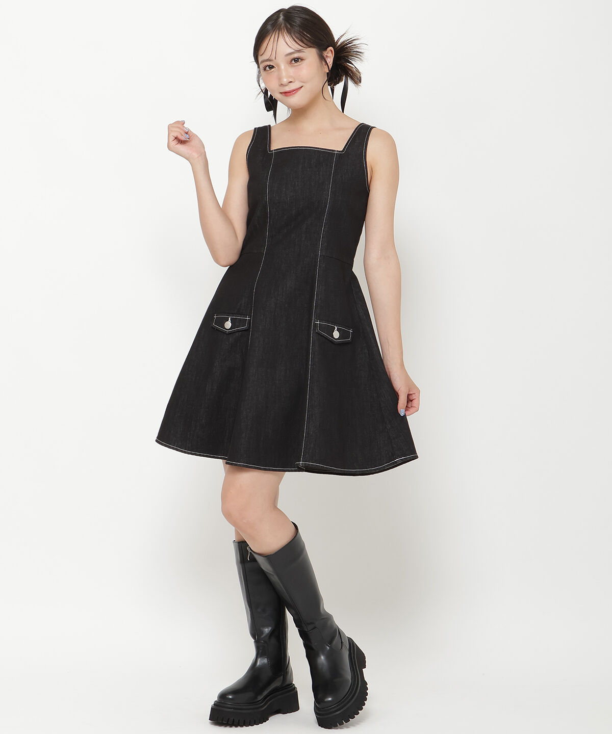 REDYAZEL「デニムジャケット＆ミニワンピセット」|ワンピース|