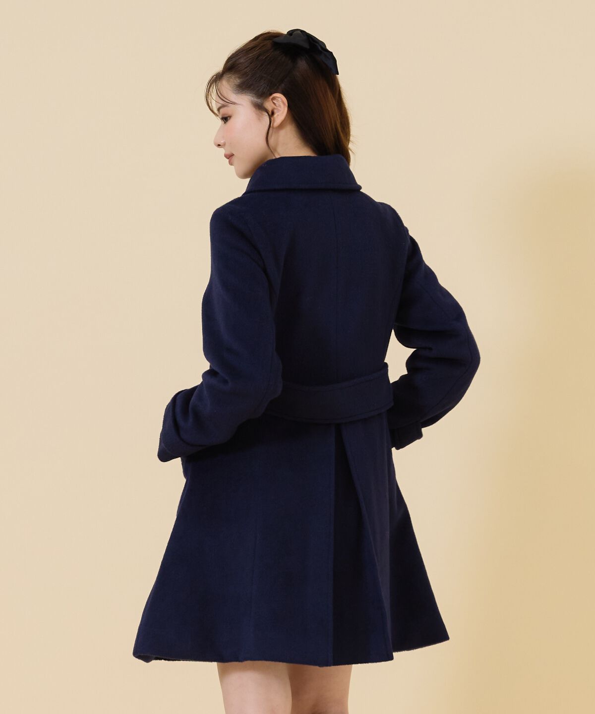 REDYAZEL「ウールライクダブルミドルコート」|ステンカラーコート|