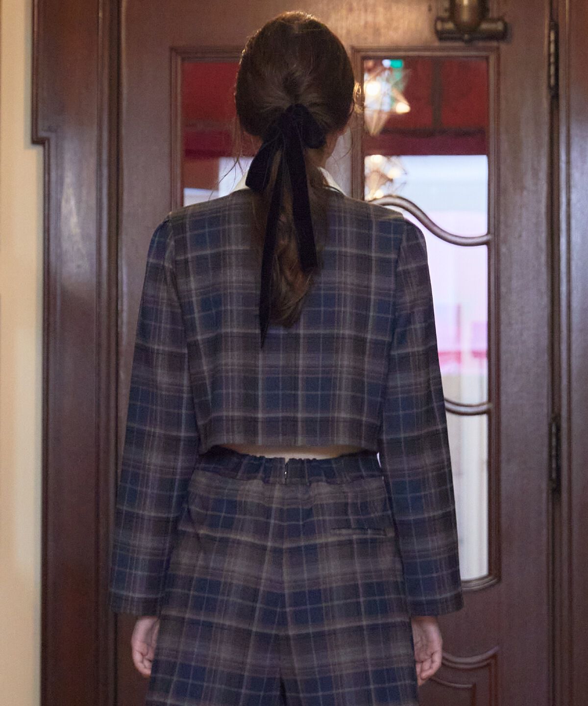 REDYAZEL「ネクタイチェックトップス」|シャツ・ブラウス|