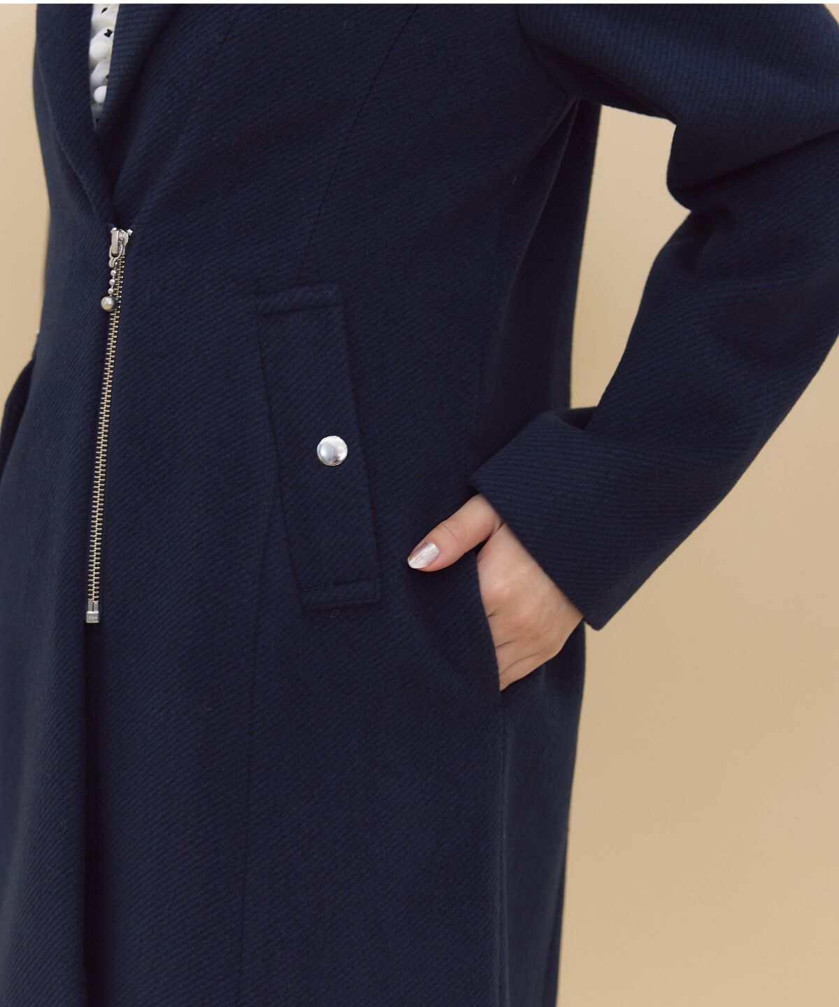 REDYAZEL「ジップチェスターコート」|ステンカラーコート|