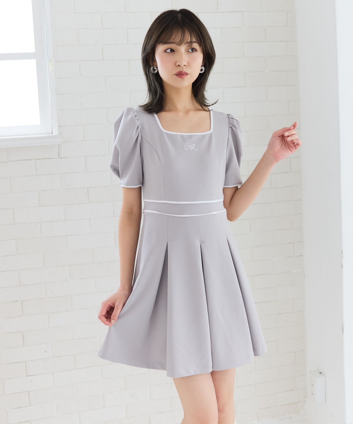 REDYAZEL「ボックスタックフレアカットワンピース」|ワンピース|