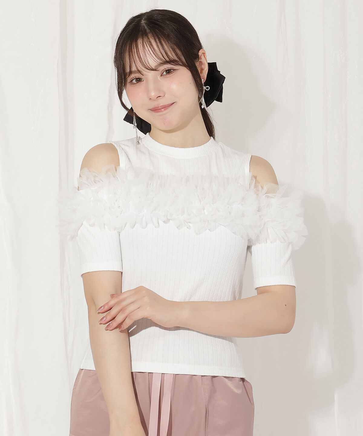 WILLSELECTION「チュールフリルテレコトップス」|Tシャツ・カットソー|