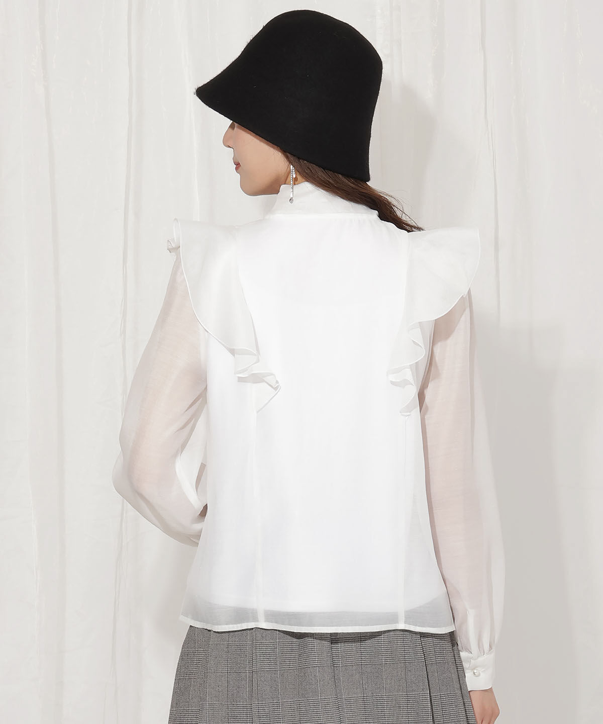 WILLSELECTION「シアーラッフルボウタイブラウス」|シャツ・ブラウス|