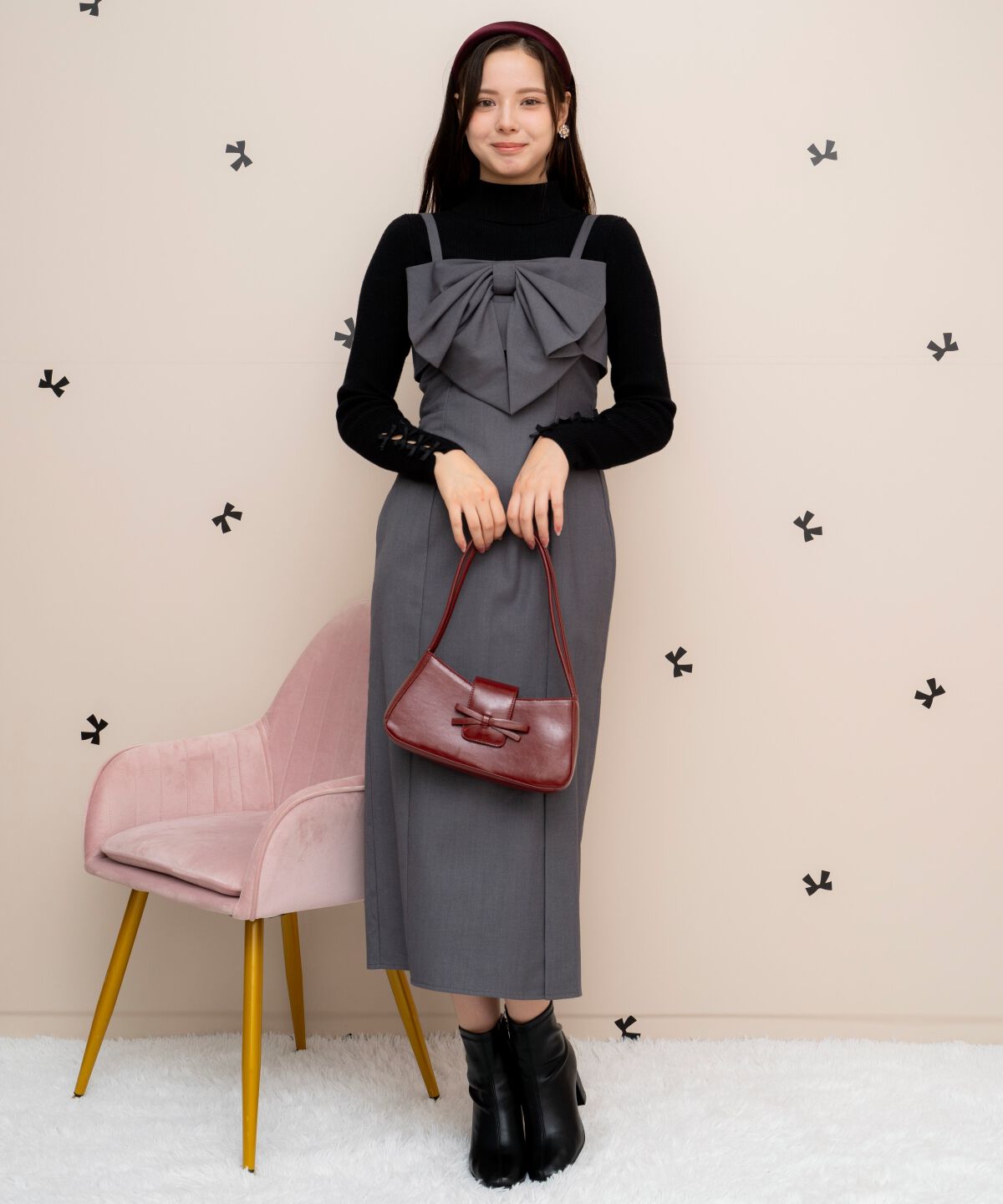 WILLSELECTION「ドレープリボンIラインワンピース」|ワンピース|