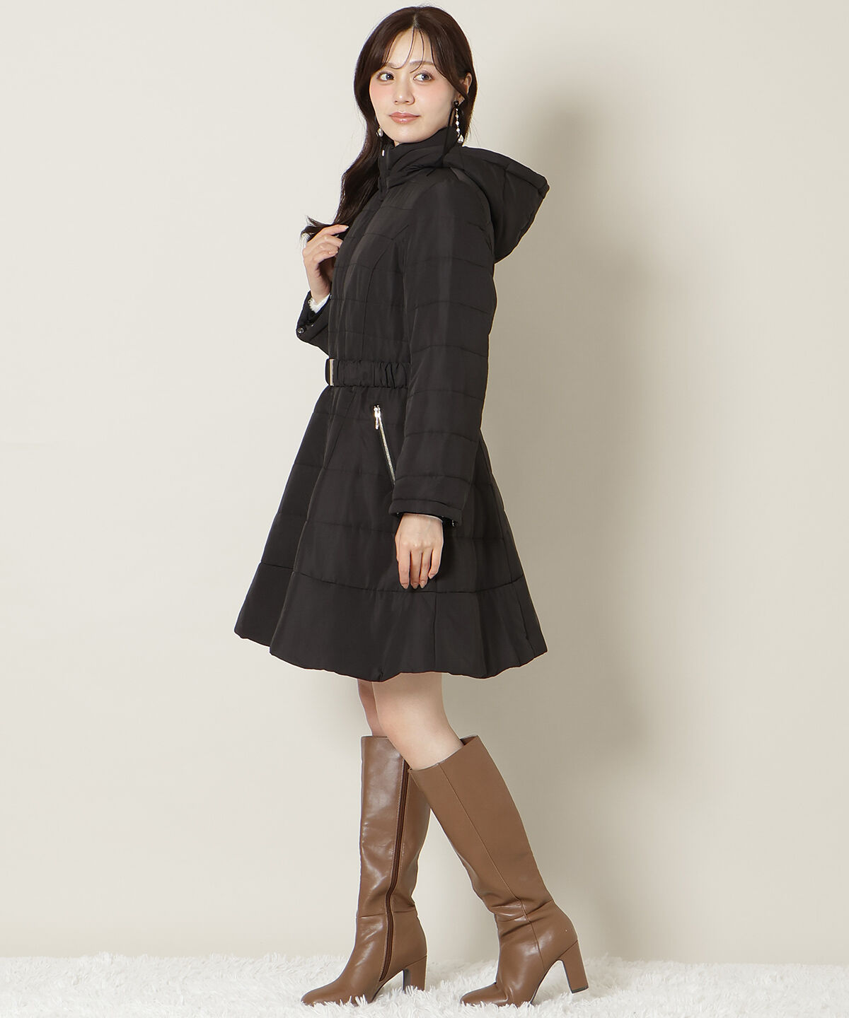 WILLSELECTION「フォックスファーキルティングフレアコート」|その他|