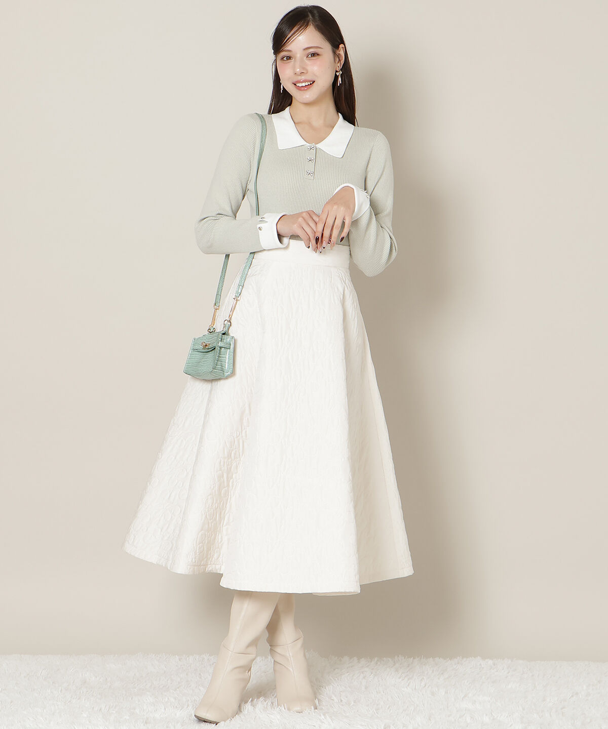 WILLSELECTION「ポロカラーリブニット」|ニット・セーター|