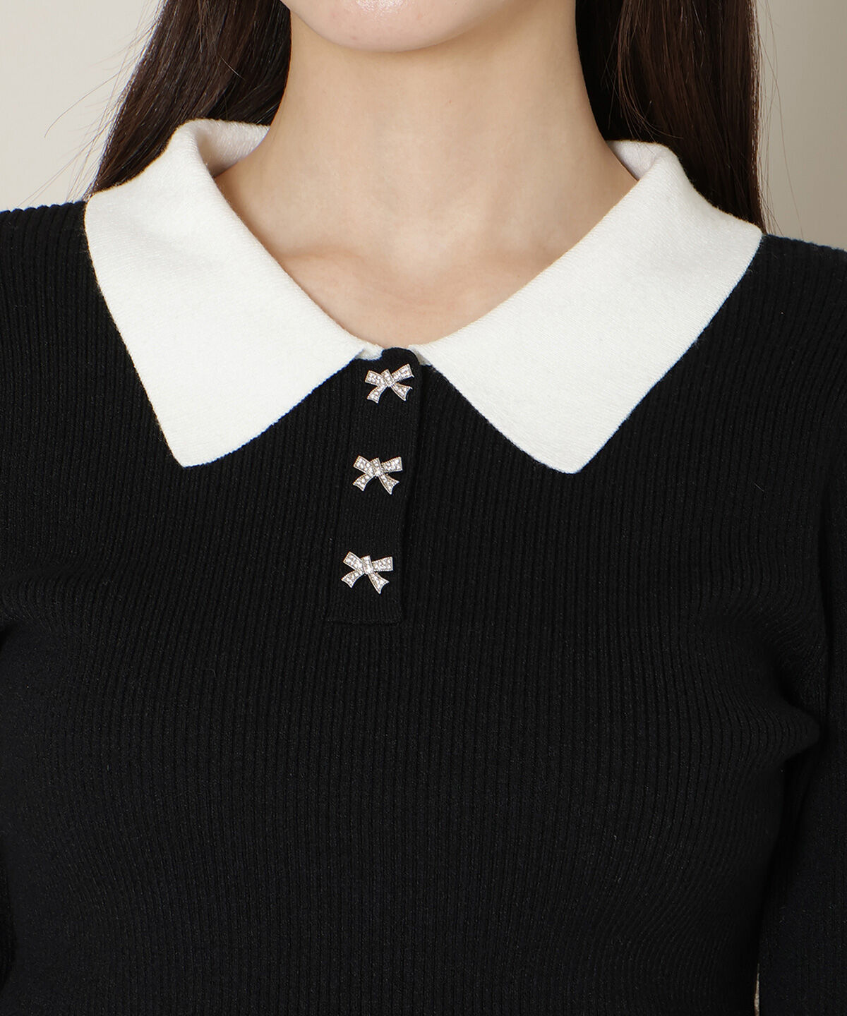 WILLSELECTION「ポロカラーリブニット」|ニット・セーター|