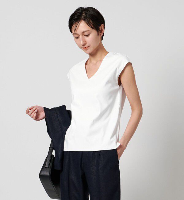 UNITED ARROWS「UBCB C DOUBLE Vネック Tシャツ 2」|Tシャツ・カットソー|WHITE