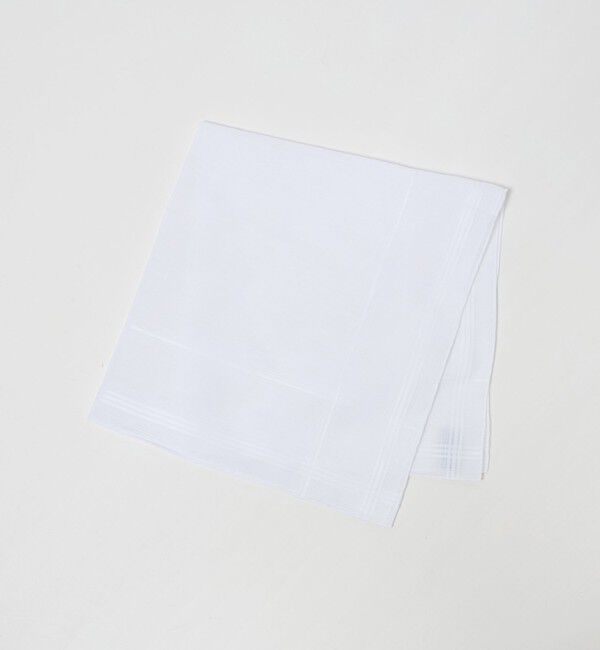 UNITED ARROWS「＜SIMONNOT GODARD＞ホワイト ソリッド /ポケットチーフ」|ハンカチ|WHITE