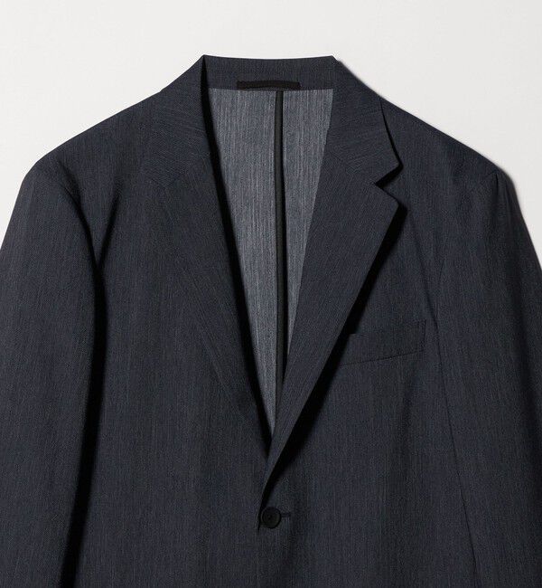 UNITED ARROWS「デニムライク シングル ２ボタン テーラード ジャケット UA COZY　ウォッシャブル　ヨコストレッチ　防しわ」|テーラードジャケット|