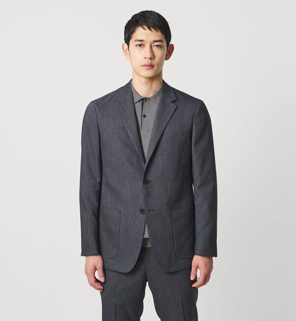 UNITED ARROWS「デニムライク シングル ２ボタン テーラード ジャケット UA COZY　ウォッシャブル　ヨコストレッチ　防しわ」|テーラードジャケット|