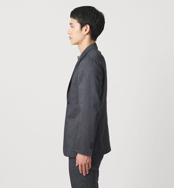 UNITED ARROWS「デニムライク シングル ２ボタン テーラード ジャケット UA COZY　ウォッシャブル　ヨコストレッチ　防しわ」|テーラードジャケット|