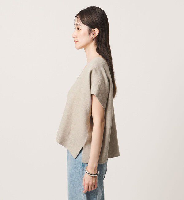 UNITED ARROWS「＜SACRA＞ラスティック Vネック トップ」|シャツ・ブラウス|