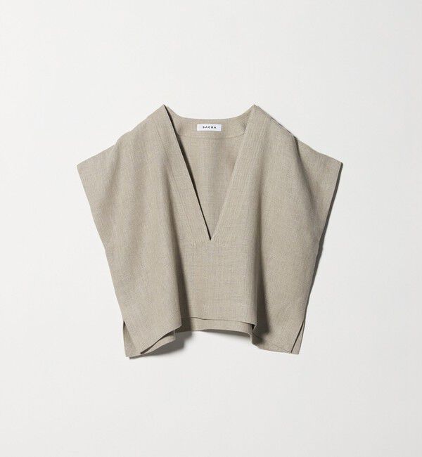 UNITED ARROWS「＜SACRA＞ラスティック Vネック トップ」|シャツ・ブラウス|