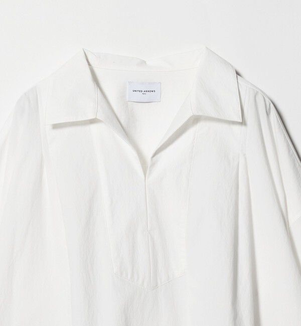 UNITED ARROWS「スキッパー プルオーバー 8分袖 シャツ」|シャツ・ブラウス|