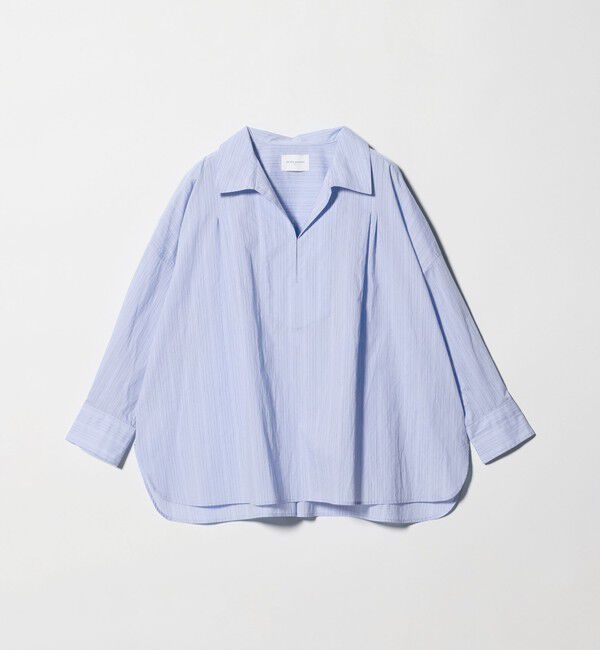 UNITED ARROWS「スキッパー プルオーバー 8分袖 シャツ」|シャツ・ブラウス|