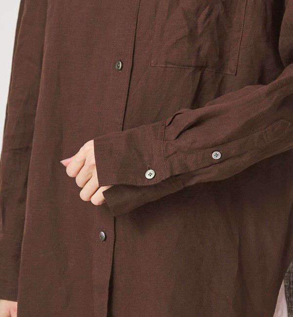 UNITED ARROWS green label relaxing「【結論シリーズ】リネン2WAYシャツ［size SHORTあり］」|シャツ・ブラウス|