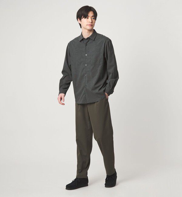 UNITED ARROWS green label relaxing「【WEB限定】JUST fit ウールライク シャツ -横ストレッチ-」|シャツ・ブラウス|