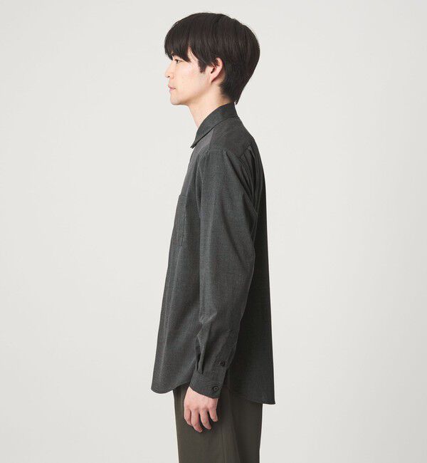 UNITED ARROWS green label relaxing「【WEB限定】JUST fit ウールライク シャツ -横ストレッチ-」|シャツ・ブラウス|