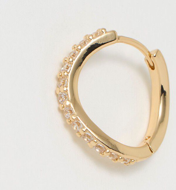 UNITED ARROWS green label relaxing「【WEB限定】パヴェ フープピアス」|ピアス|