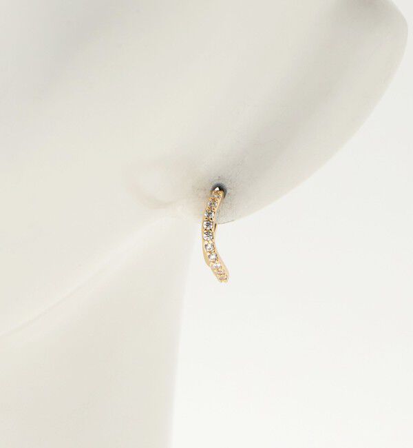 UNITED ARROWS green label relaxing「【WEB限定】パヴェ フープピアス」|ピアス|