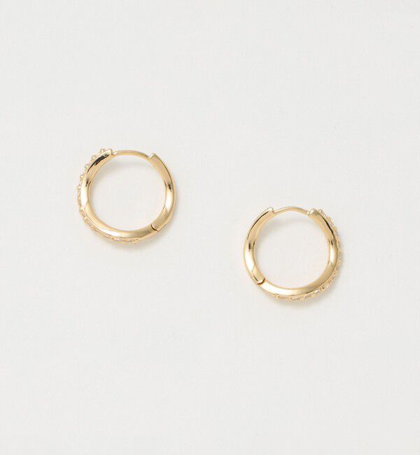 UNITED ARROWS green label relaxing「【WEB限定】パヴェ フープピアス」|ピアス|