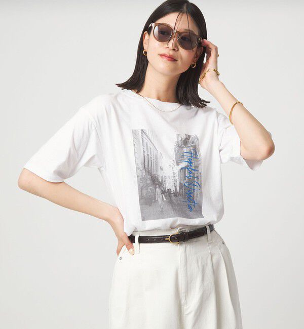 UNITED ARROWS green label relaxing「【WEB限定】＜at ease＞アソート フォトプリント ショートスリーブ カットソー」|Tシャツ・カットソー|
