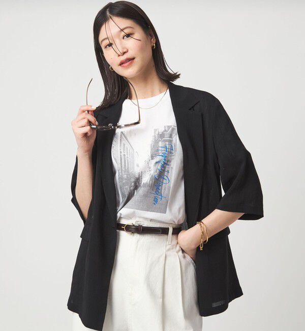 UNITED ARROWS green label relaxing「【WEB限定】＜at ease＞アソート フォトプリント ショートスリーブ カットソー」|Tシャツ・カットソー|