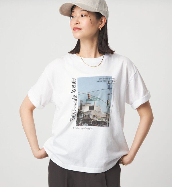UNITED ARROWS green label relaxing「【WEB限定】＜at ease＞アソート フォトプリント ショートスリーブ カットソー」|Tシャツ・カットソー|