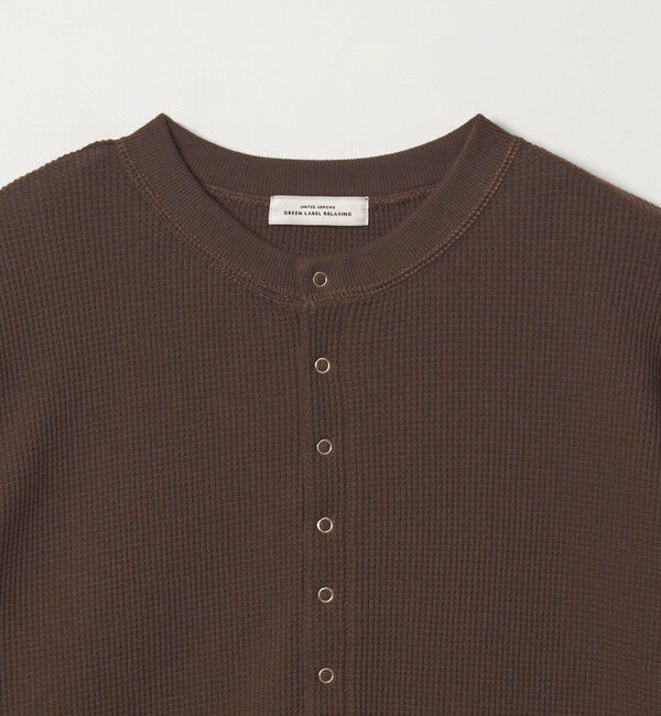 UNITED ARROWS green label relaxing「【WEB限定】＜at ease＞ワッフル ヘンリーネック 5分袖 カットソー」|Tシャツ・カットソー|