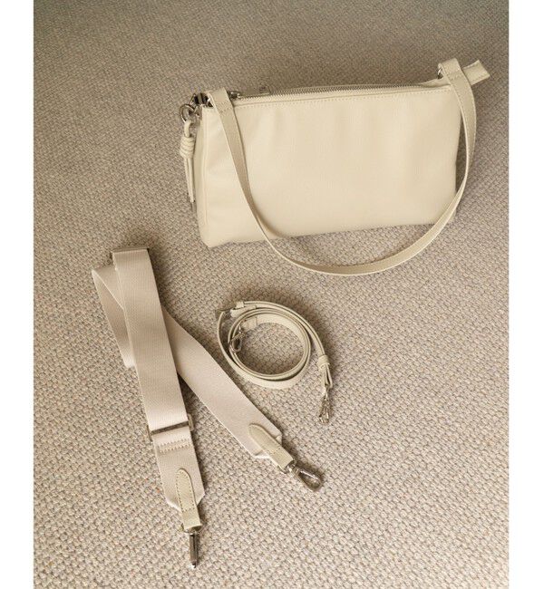 UNITED ARROWS green label relaxing「＜PARTE＞2WAY スクエア ショルダーバッグ はっ水」|ショルダー・メッセンジャー|NATURAL