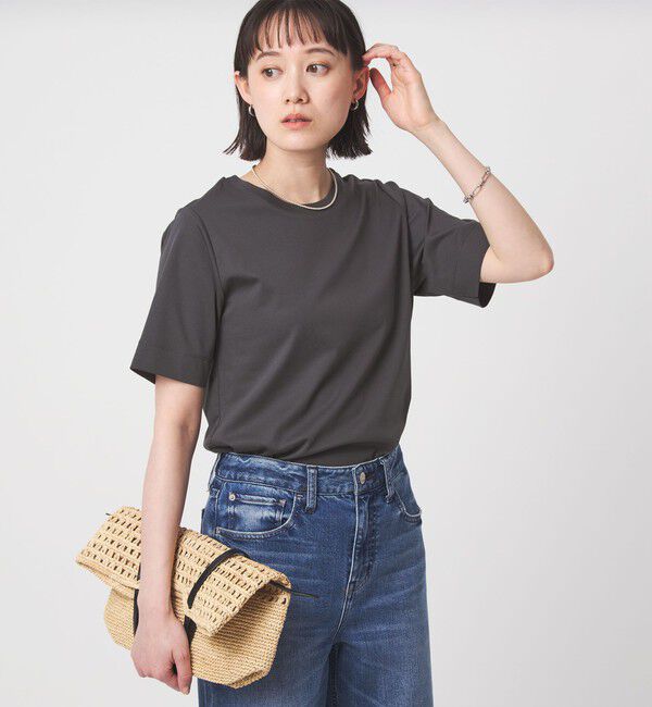 UNITED ARROWS green label relaxing「スタンダード Tシャツ 制菌」|Tシャツ・カットソー|DK.GRAY