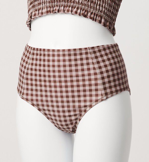 UNITED ARROWS green label relaxing「シャーリングビスチェ&ショーツ チェック柄 B / スイムウェア / 水着」|その他|