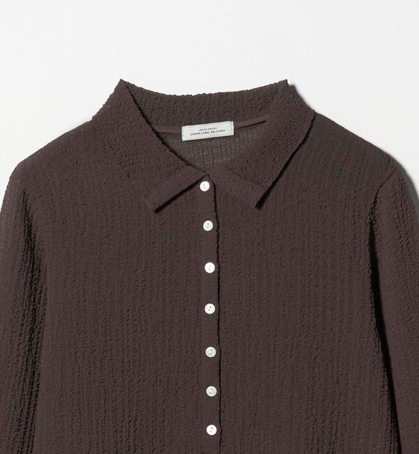 UNITED ARROWS green label relaxing「【WEB限定】＜at ease＞シアー サッカーライク エリツキ プルオーバー カットソー」|Tシャツ・カットソー|