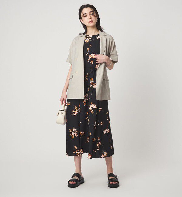 UNITED ARROWS green label relaxing「［size SHORTあり］ライト リネンライク ハーフスリーブ ジャケット UVカット 通気性」|テーラードジャケット|