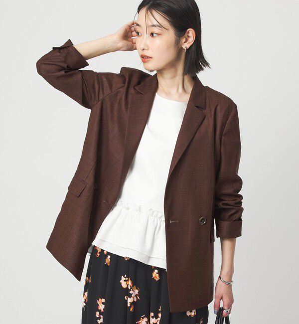 UNITED ARROWS green label relaxing「［size SHORTあり］ライト リネンライク ジャケット UVカット 通気性」|テーラードジャケット|