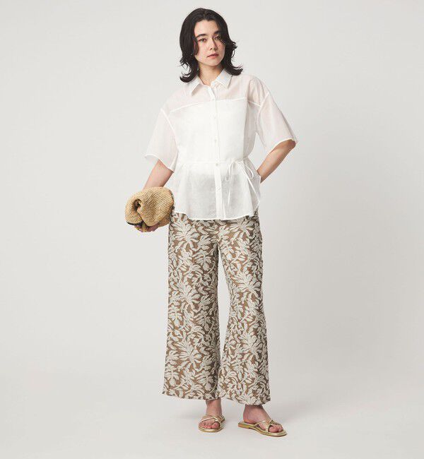 UNITED ARROWS green label relaxing「【結論シリーズ】リボンハイウエストシャツ［size SHORTあり］」|シャツ・ブラウス|