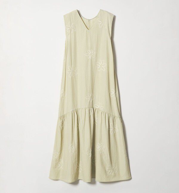 EMMEL REFINES「＜EMMEL REFINES＞EM フラワーシシュウ キリカエ ギャザー ワンピース」|ワンピース|