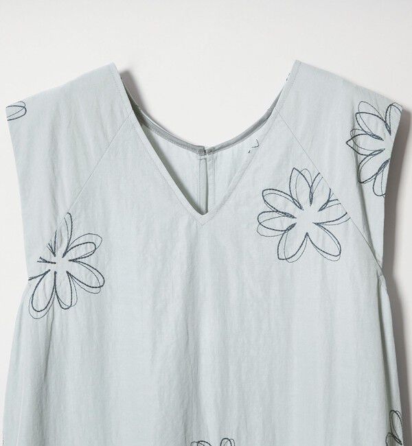 EMMEL REFINES「＜EMMEL REFINES＞EM フラワーシシュウ キリカエ ギャザー ワンピース」|ワンピース|