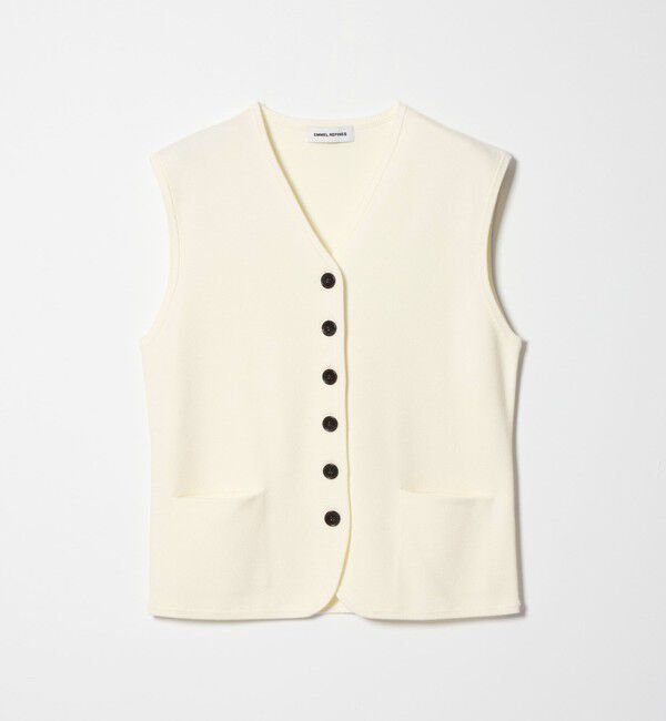 EMMEL REFINES「＜EMMEL REFINES＞EM HW ハイツイスト ニット ベスト」|ニット・セーター|OFF WHITE