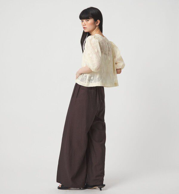 EMMEL REFINES「＜EMMEL REFINES＞EM マーブルローン イージーパンツ」|チノ|