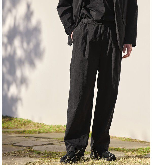 UNITED ARROWS green label relaxing「WONDER CLOTH ワイド イージーパンツ W4 -ストレッ チ・接触冷感・吸水速乾-」|その他|BLACK