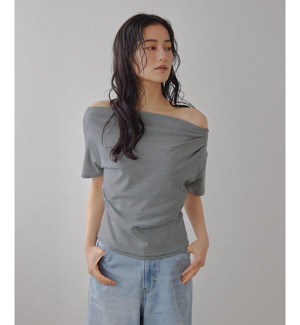 EMMEL REFINES「＜EMMEL REFINES＞EM ベアフライス オフショル トップス」|Tシャツ・カットソー|その他1