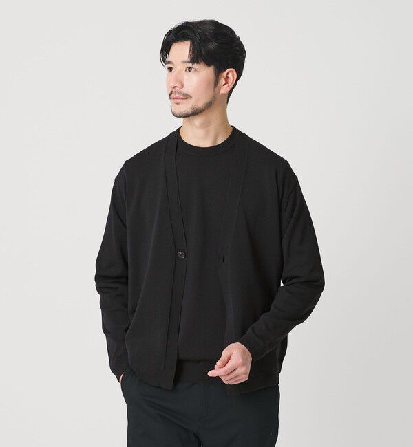 BEAUTY&YOUTH UNITED ARROWS「【WEB限定 WARDROBE SMART】KOUKIN ハイゲージ ニット カーディガン【抗菌・防臭】」|カーディガン|BLACK
