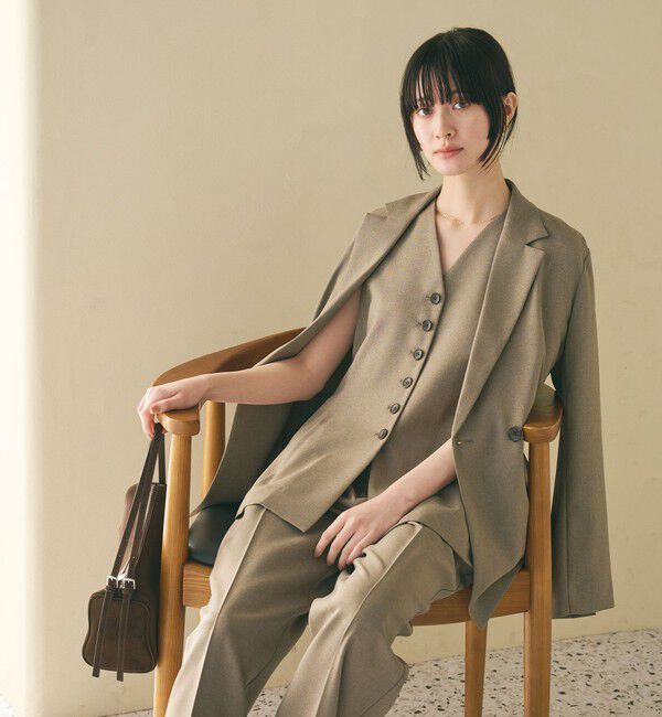 BEAUTY&YOUTH UNITED ARROWS「【WEB限定 Wardrobe DAILY MINIMAL】メランジ ペプラムベスト ウォッシャブル」|ベスト・ジレ|MOCA