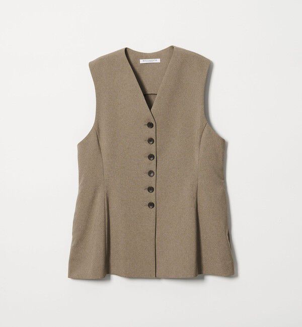 BEAUTY&YOUTH UNITED ARROWS「【WEB限定 Wardrobe DAILY MINIMAL】メランジ ペプラムベスト ウォッシャブル」|ベスト・ジレ|