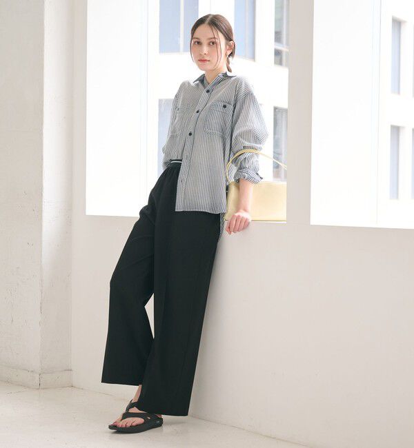 BEAUTY&YOUTH UNITED ARROWS「ラインゴム ワイドパンツ ウォッシャブル 防シワ」|その他|