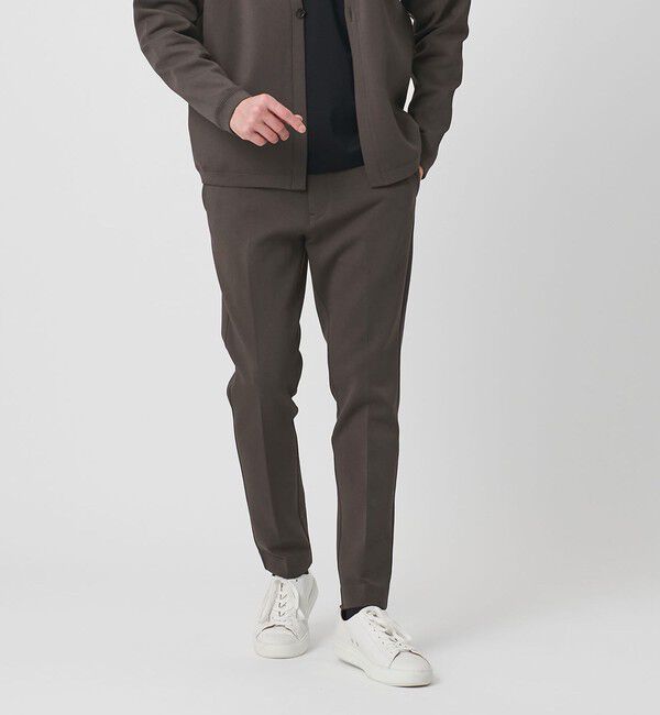 BEAUTY&YOUTH UNITED ARROWS「【WEB限定 WARDROBE SMART】ダブルニット ノープリーツ スラックス パンツ/セットアップ対応	【抗菌・防臭」|スラックス|