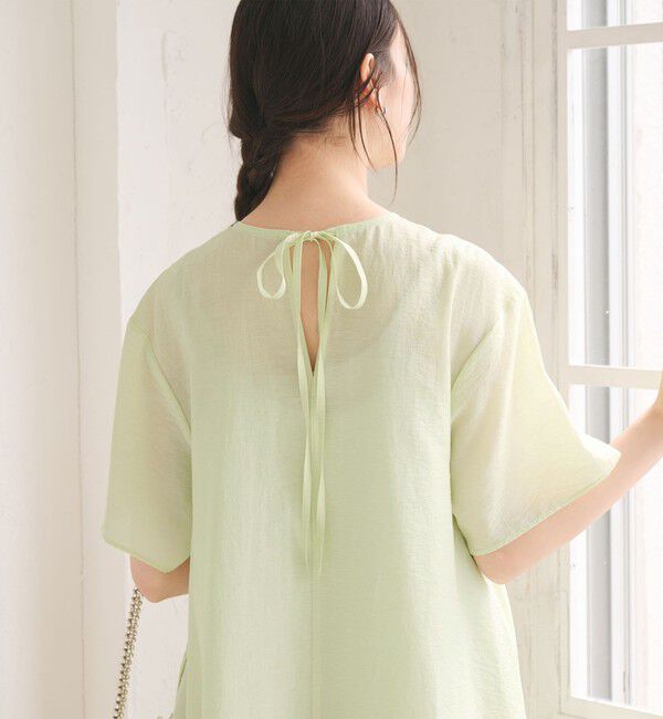 BEAUTY&YOUTH UNITED ARROWS「シアー バックリボン ワンピース ウォッシャブル」|ワンピース|