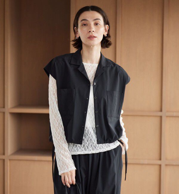 BEAUTY&YOUTH UNITED ARROWS「【WEB限定 Wardrobe DAILY MINIMAL】オープンカラーシャツ＆イージーパンツ 接触冷感 UVカット はっ水」|オールインワン|